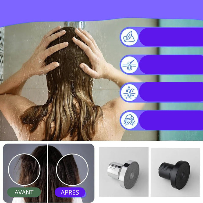Pommeau de douche filtrant Achilus 15 étapes
