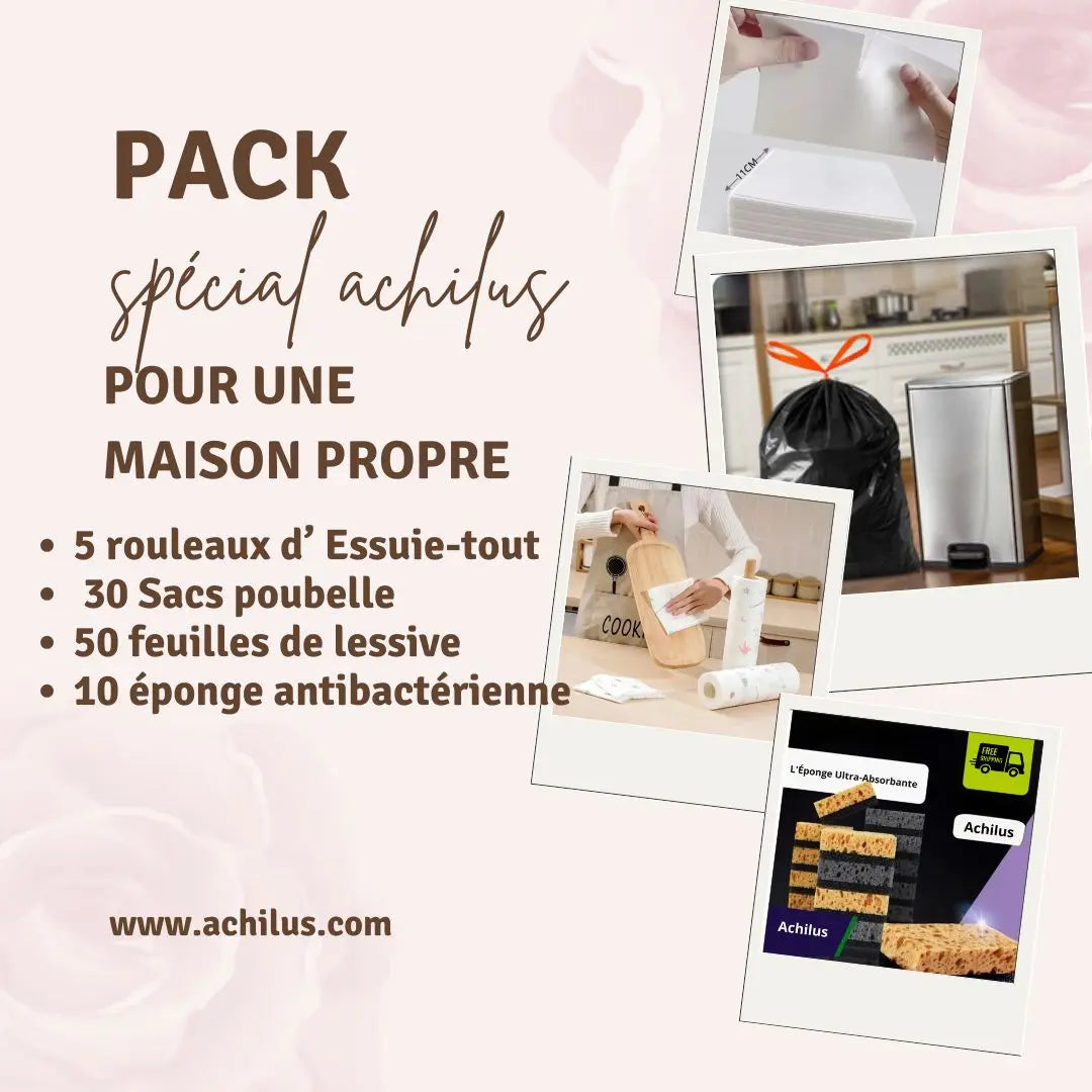 Pack ménagère Achiluspapier toilette écologuique