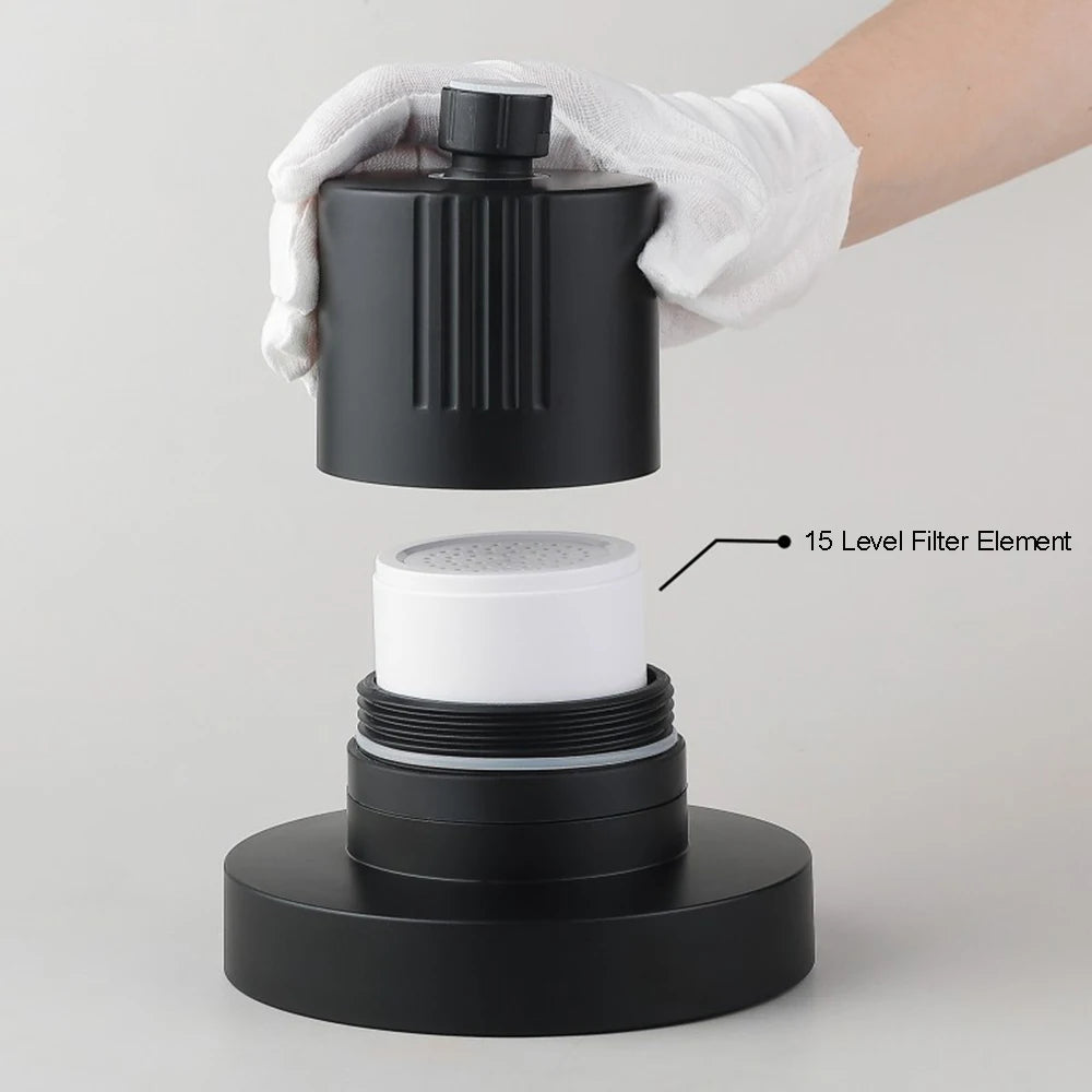 Pommeau de douche filtrant Achilus 15 étapes
